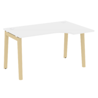 Стол эргономичный ONIX WOOD (R), опоры - массив дерева OW.SA-2  1380*980*750(720/460)